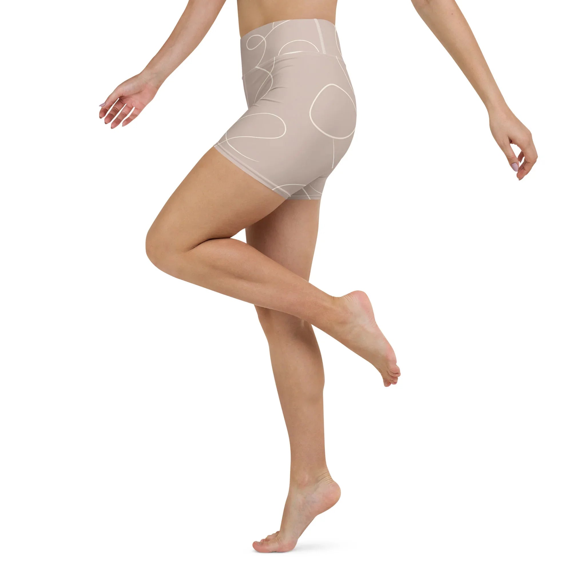 Yoga Shorts Yoga Shorts AwRans Clothing all-over-print-yoga-shorts-white-left-6880ae316477b