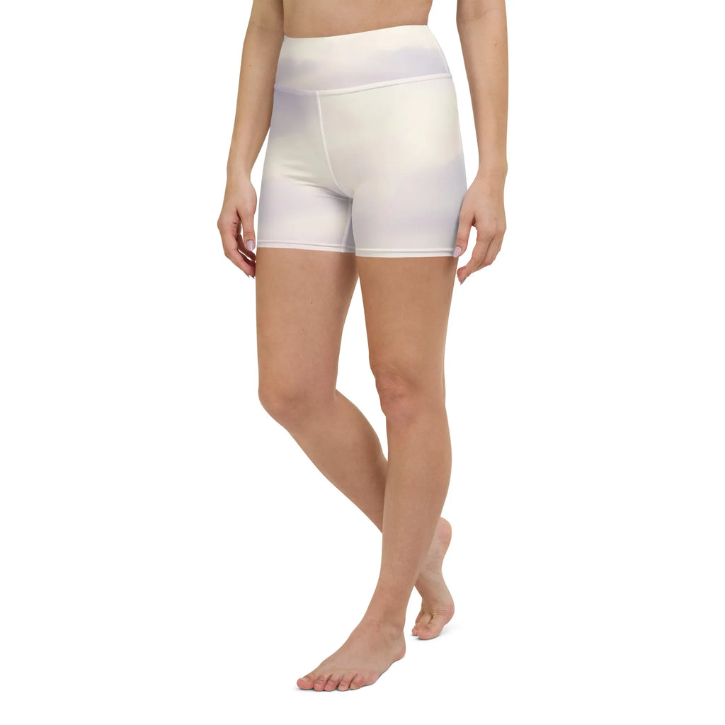 Yoga Shorts Yoga Shorts AwRans Clothing all-over-print-yoga-shorts-white-left-front-6880959101d61