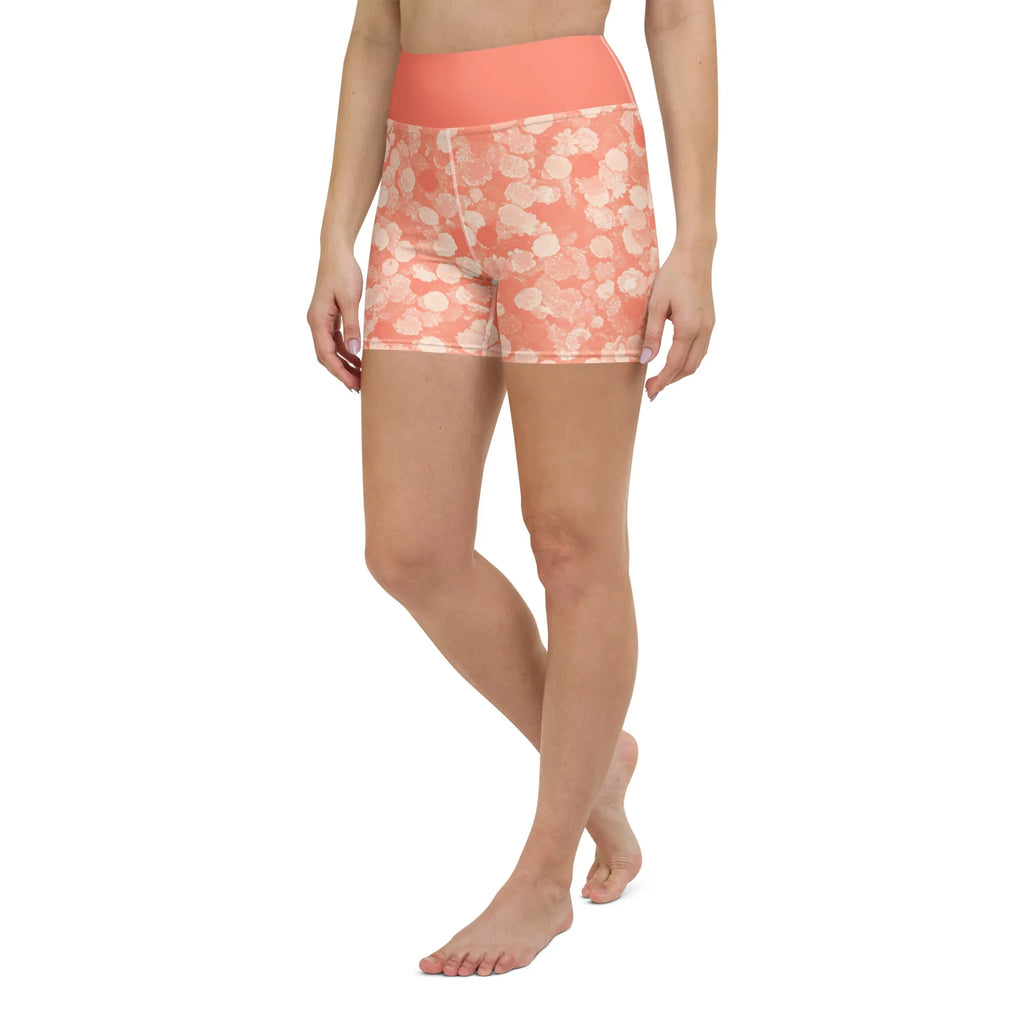Yoga Shorts Yoga Shorts AwRans Clothing all-over-print-yoga-shorts-white-left-front-688098f07431b