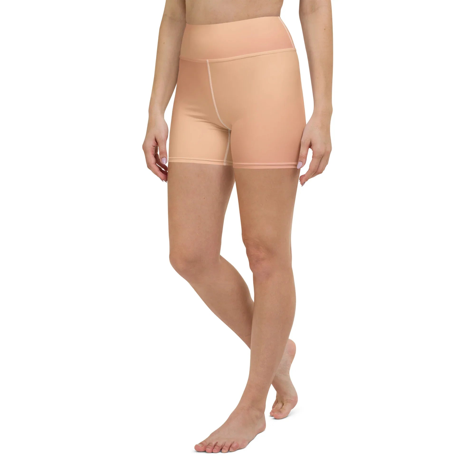 Yoga Shorts Yoga Shorts AwRans Clothing all-over-print-yoga-shorts-white-left-front-6880af08df9ec