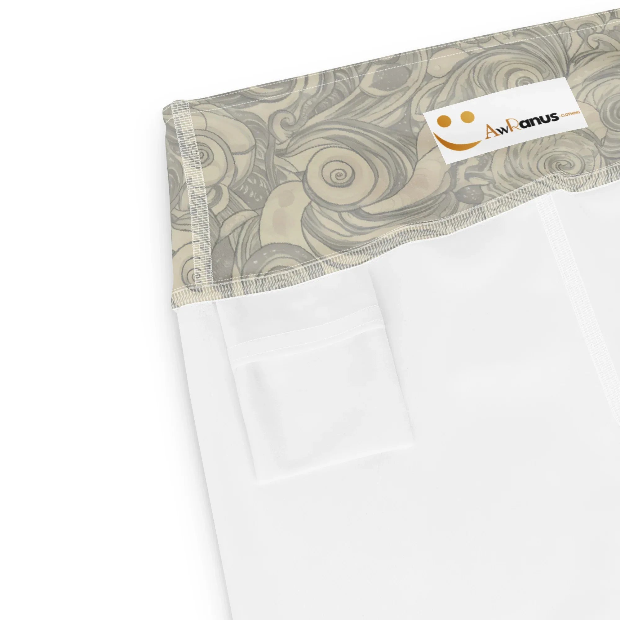 Yoga Shorts Yoga Shorts AwRans Clothing all-over-print-yoga-shorts-white-product-details-2-6880947737213