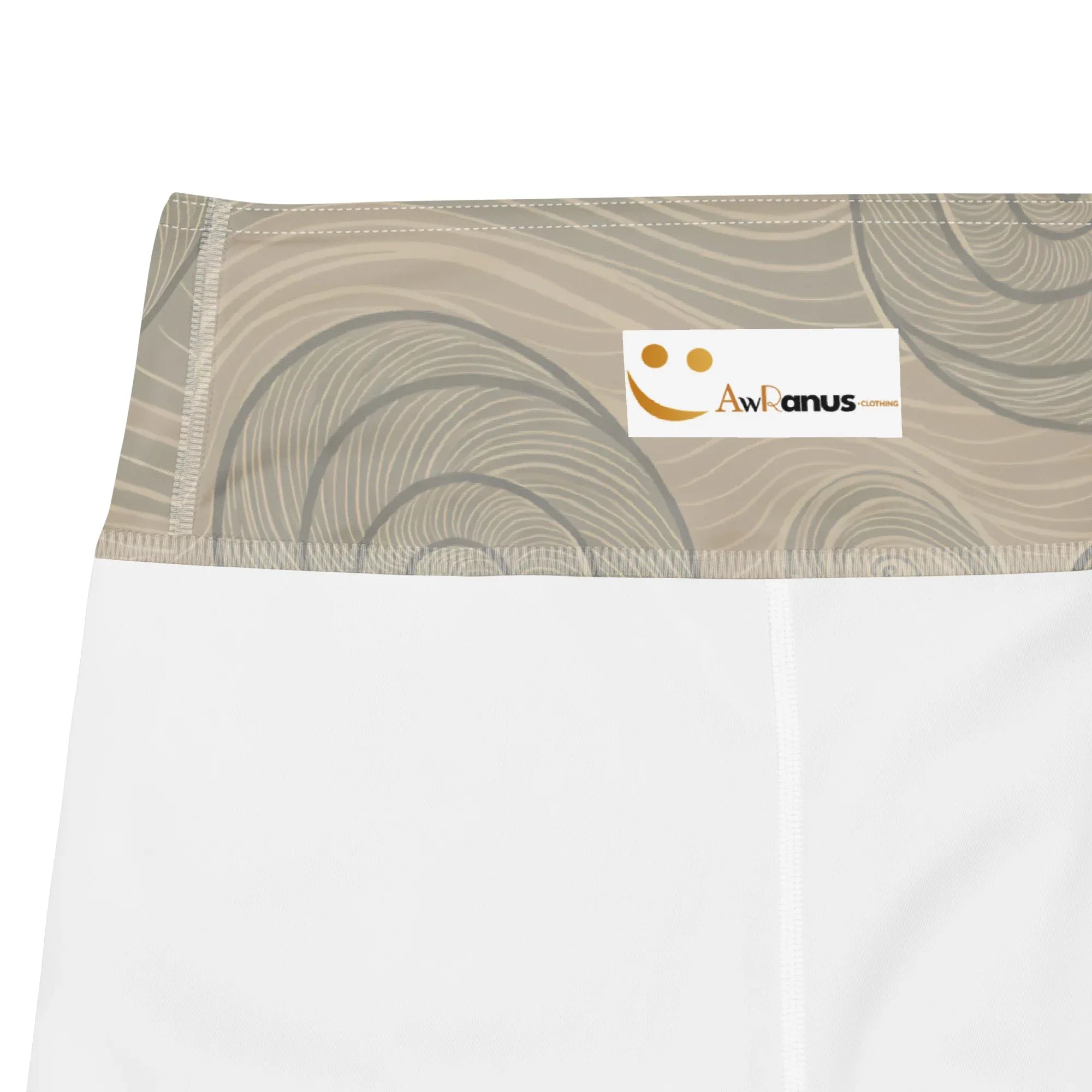 Yoga Shorts Yoga Shorts AwRans Clothing all-over-print-yoga-shorts-white-product-details-68809441a0534
