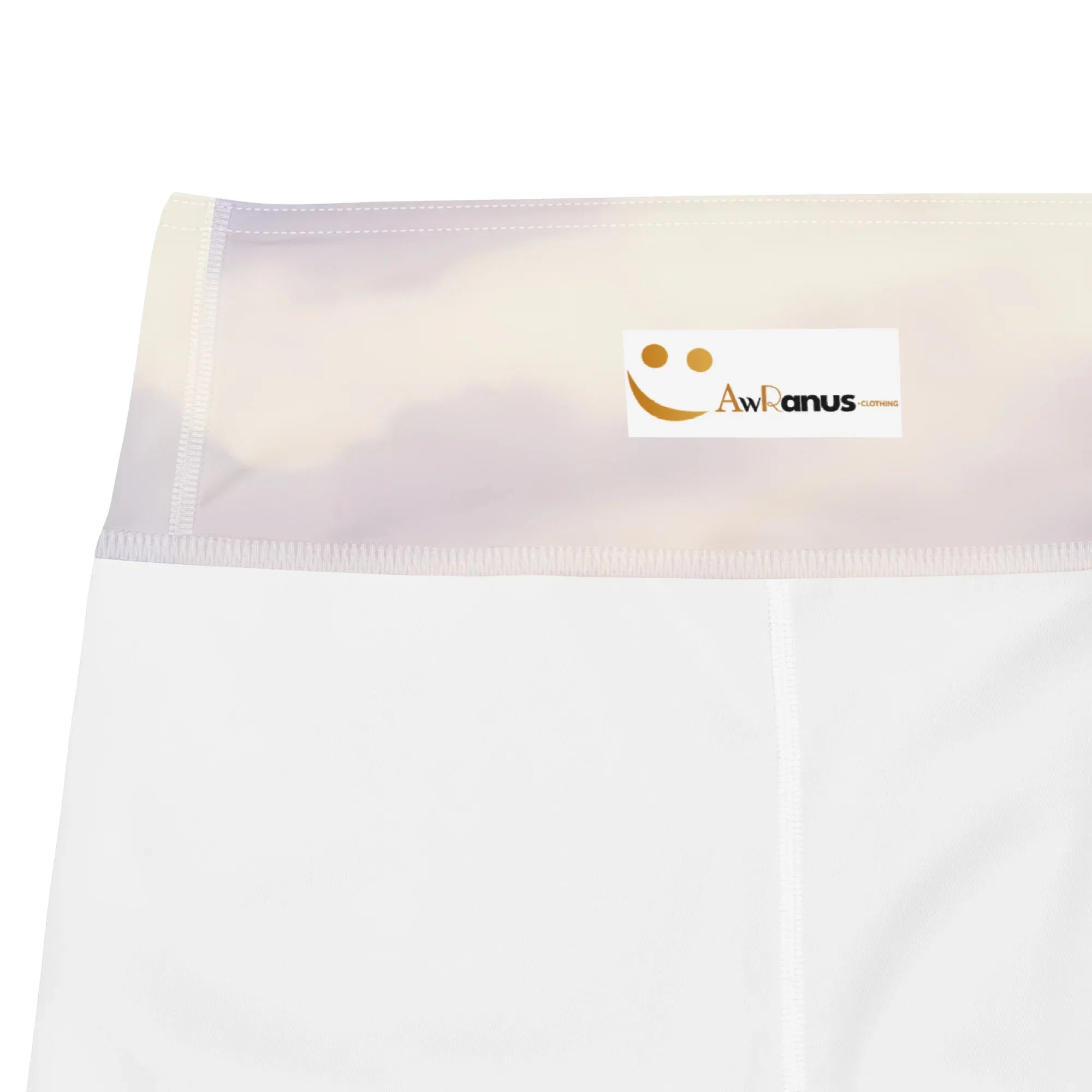 Yoga Shorts Yoga Shorts AwRans Clothing all-over-print-yoga-shorts-white-product-details-68809591021de