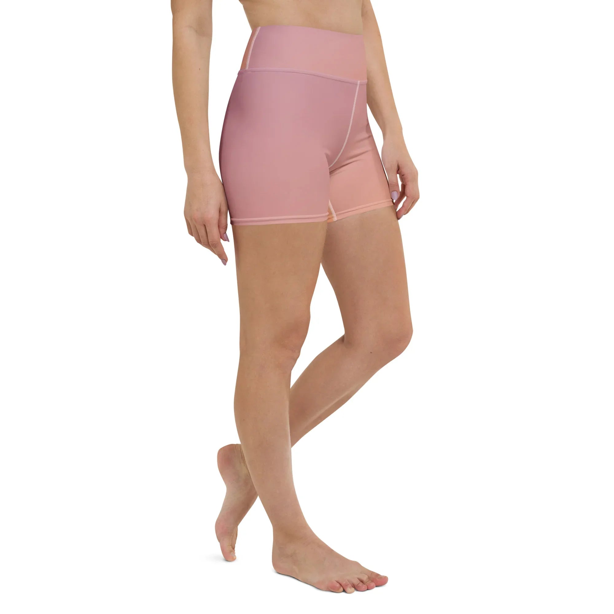 Yoga Shorts Yoga Shorts AwRans Clothing all-over-print-yoga-shorts-white-right-front-688098bae7d04