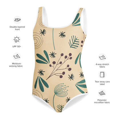 All-Over Print Youth Swimsuit - AwRans Clothing