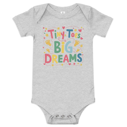 Tiny Toys Big Dreams | Baby Short Sleeve One Piece - AwRans Clothing