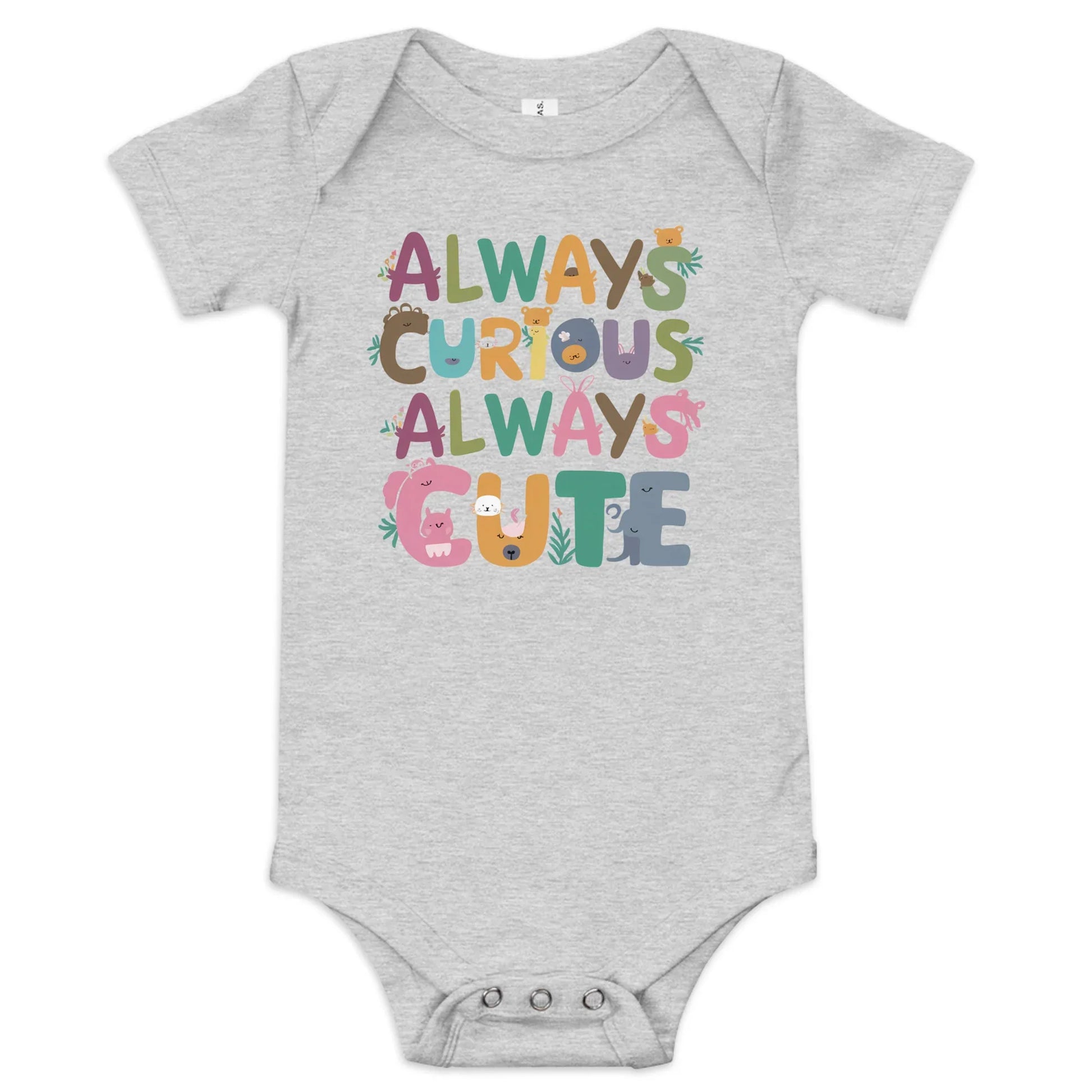 Always Curious Always Cute | Baby Short Sleeve One Piece - AwRans Clothing