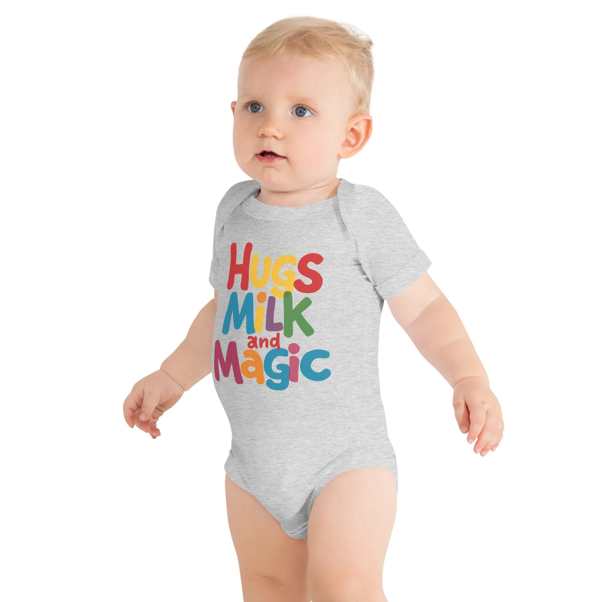 Hugs Milk And Magic | Baby Short Sleeve One Piece - AwRans Clothing