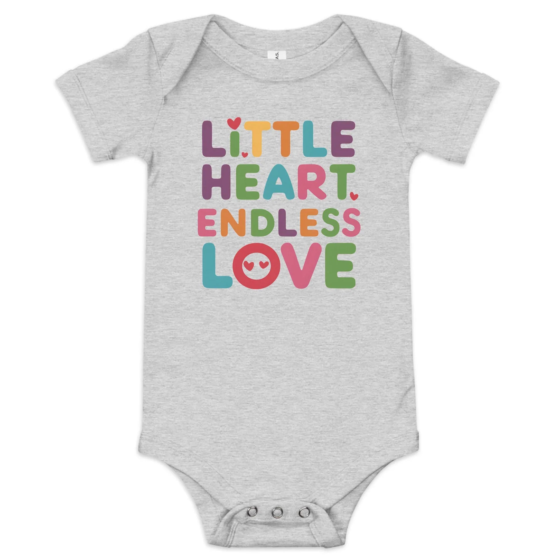 Little Heart Endless Love | Baby Short Sleeve One Piece - AwRans Clothing