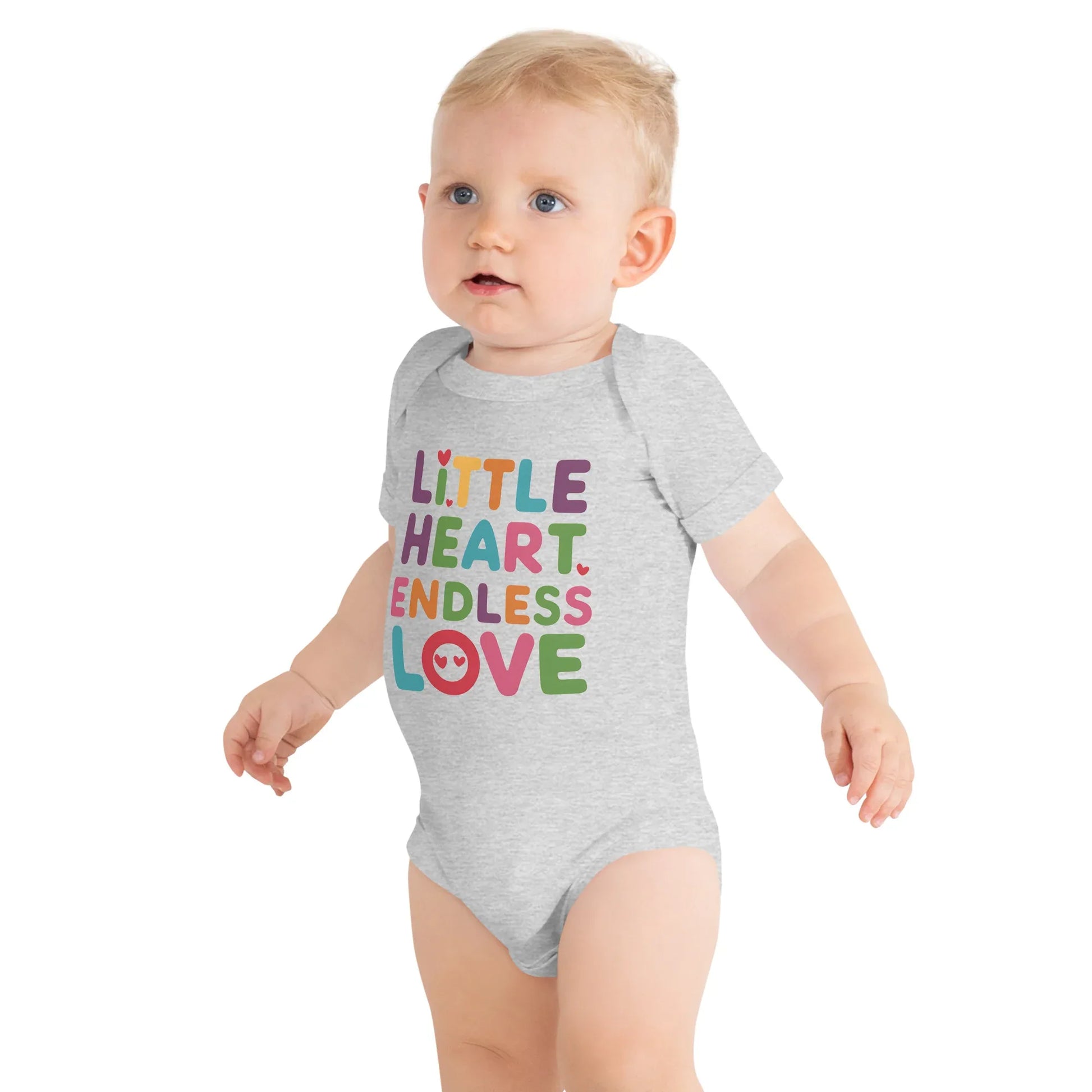 Little Heart Endless Love | Baby Short Sleeve One Piece - AwRans Clothing