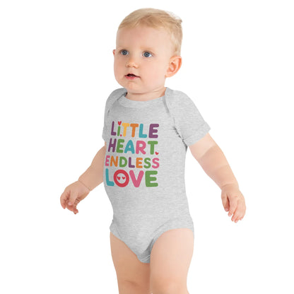 Little Heart Endless Love | Baby Short Sleeve One Piece - AwRans Clothing