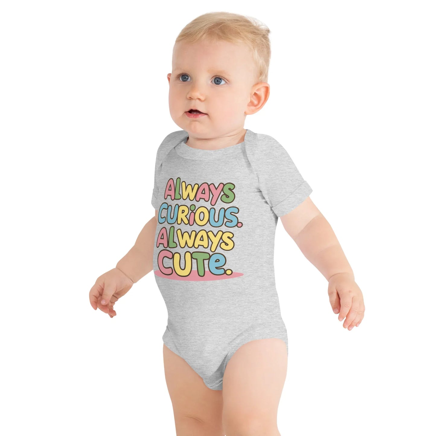 Always Curious Always Cute | Baby Short Sleeve One Piece - AwRans Clothing
