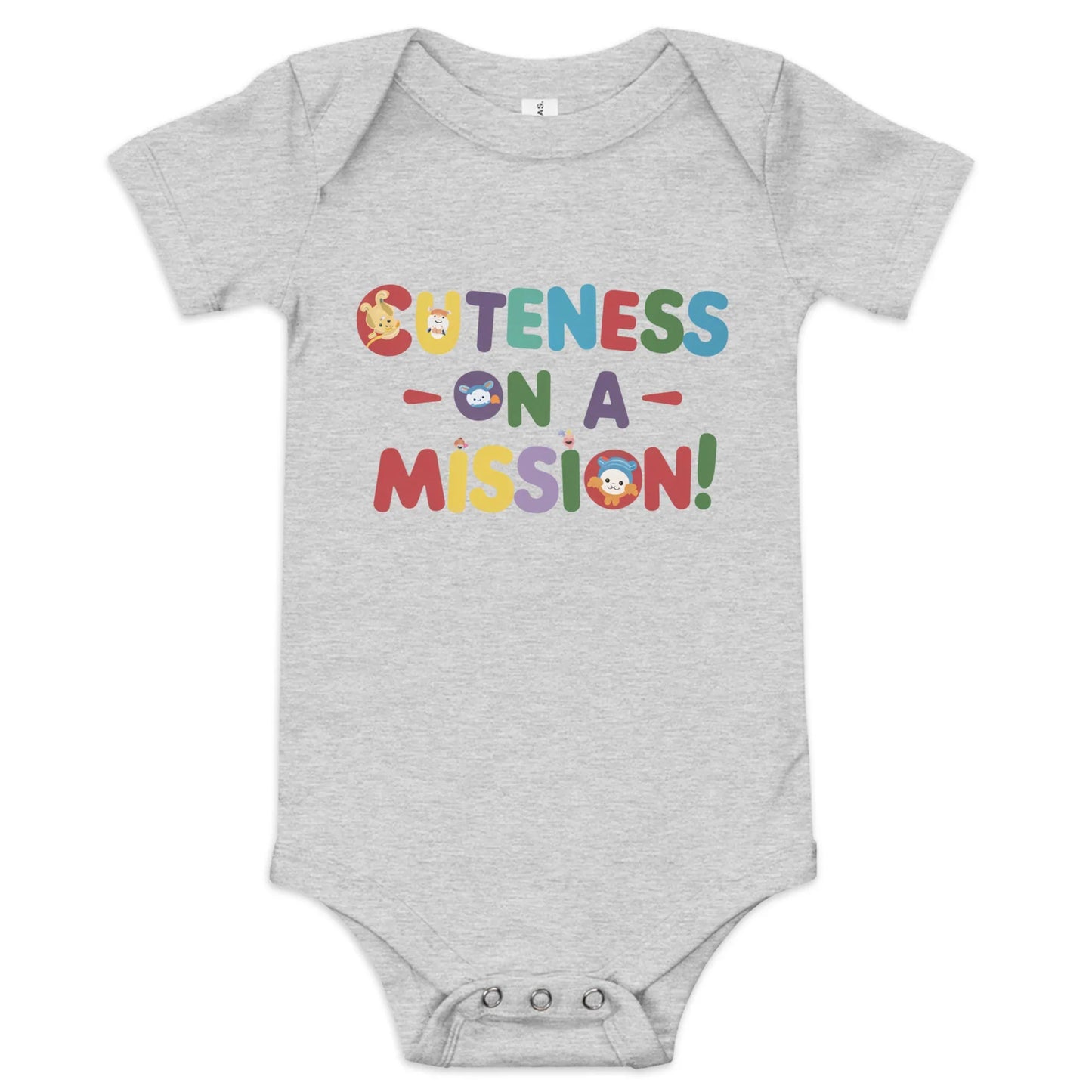 Cuteness On A Mission | Baby Short Sleeve One Piece - AwRans Clothing