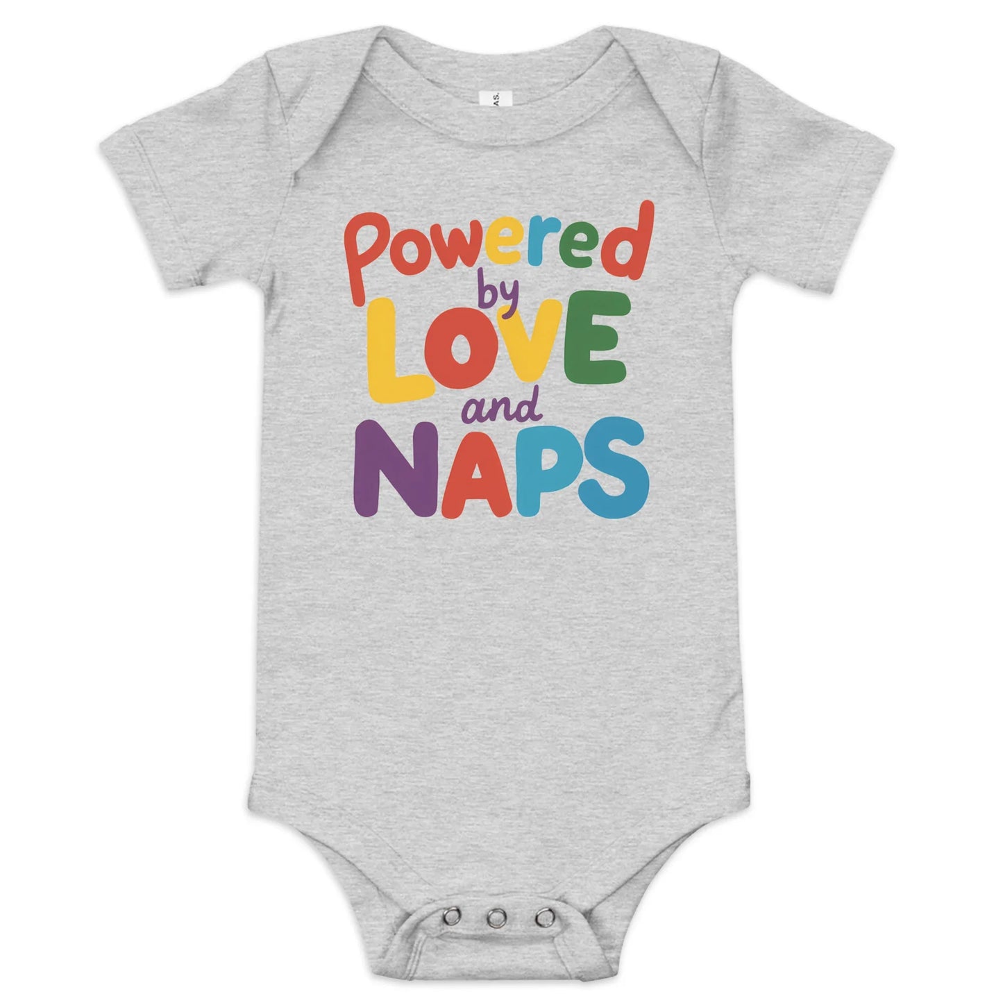 Powered By Love And Naps | Baby Short Sleeve One Piece - AwRans Clothing