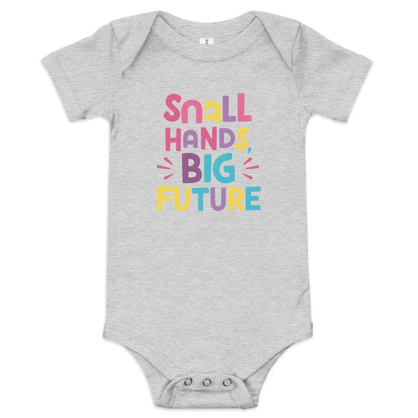 Small Hands Big Future | Baby Short Sleeve One Piece - AwRans Clothing