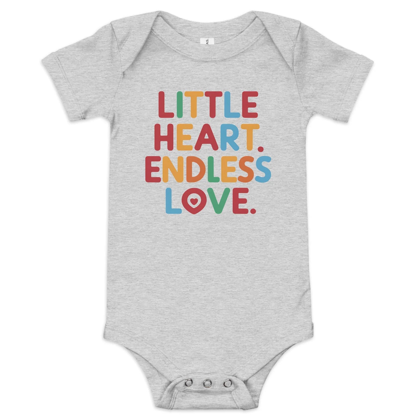 Little Heart Endless Love | Baby Short Sleeve One Piece - AwRans Clothing