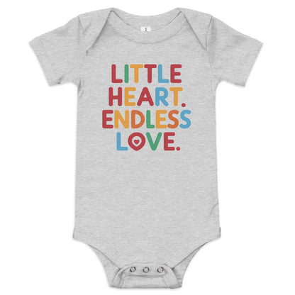 Little Heart Endless Love | Baby Short Sleeve One Piece - AwRans Clothing
