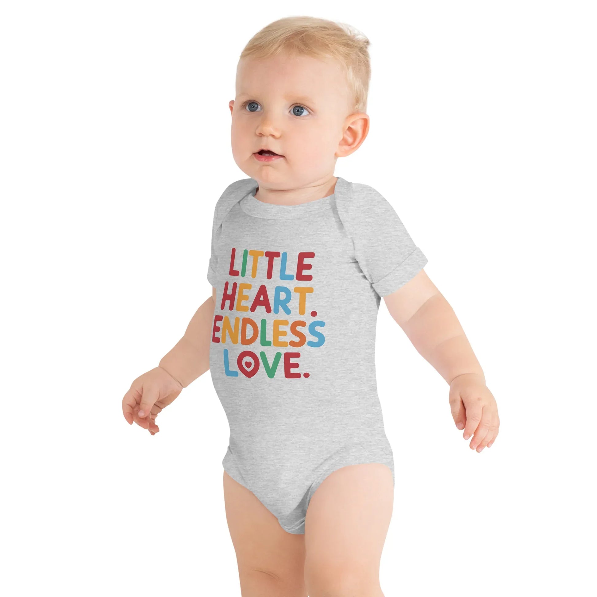 Little Heart Endless Love | Baby Short Sleeve One Piece - AwRans Clothing