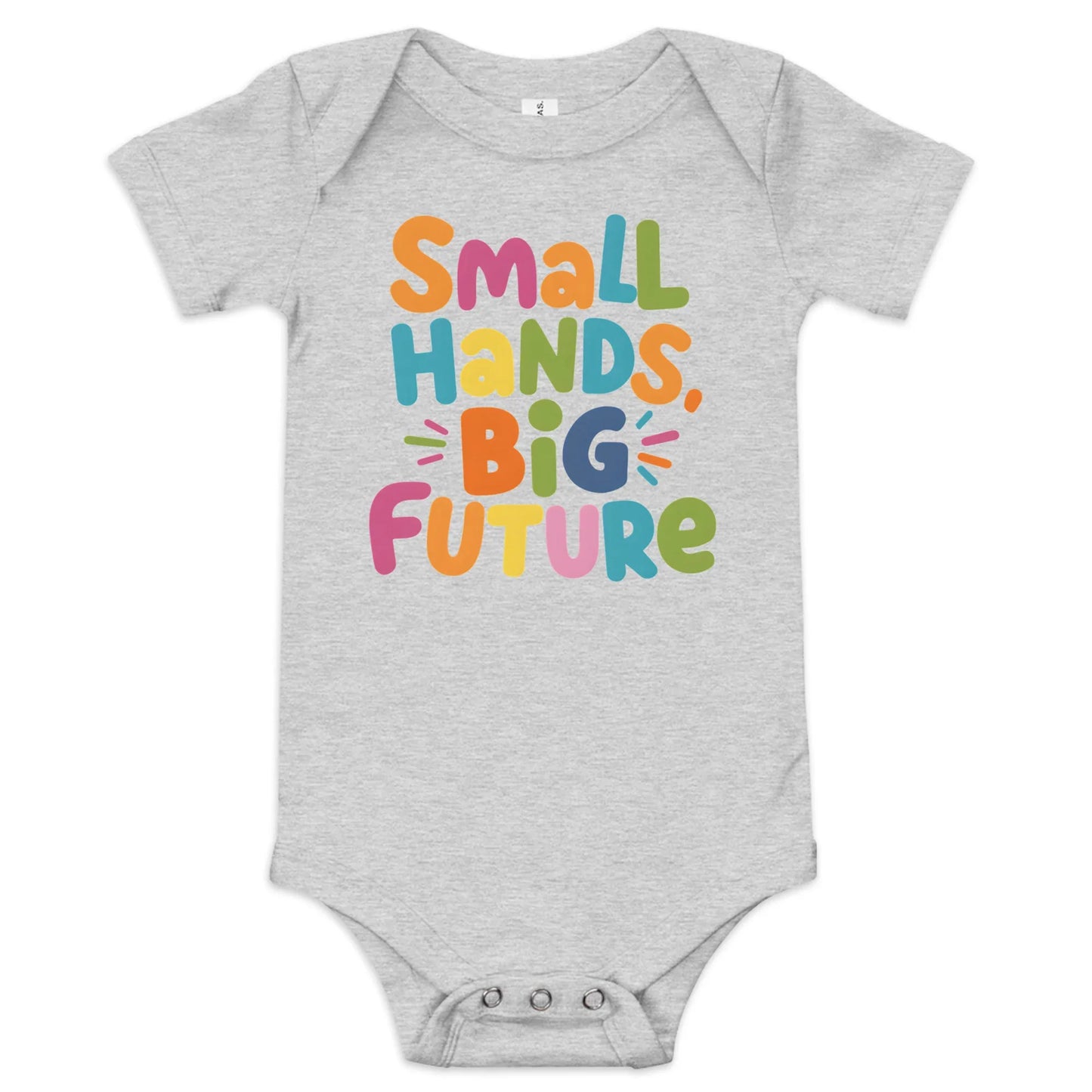 Small Hands Big Future | Baby Short Sleeve One Piece - AwRans Clothing