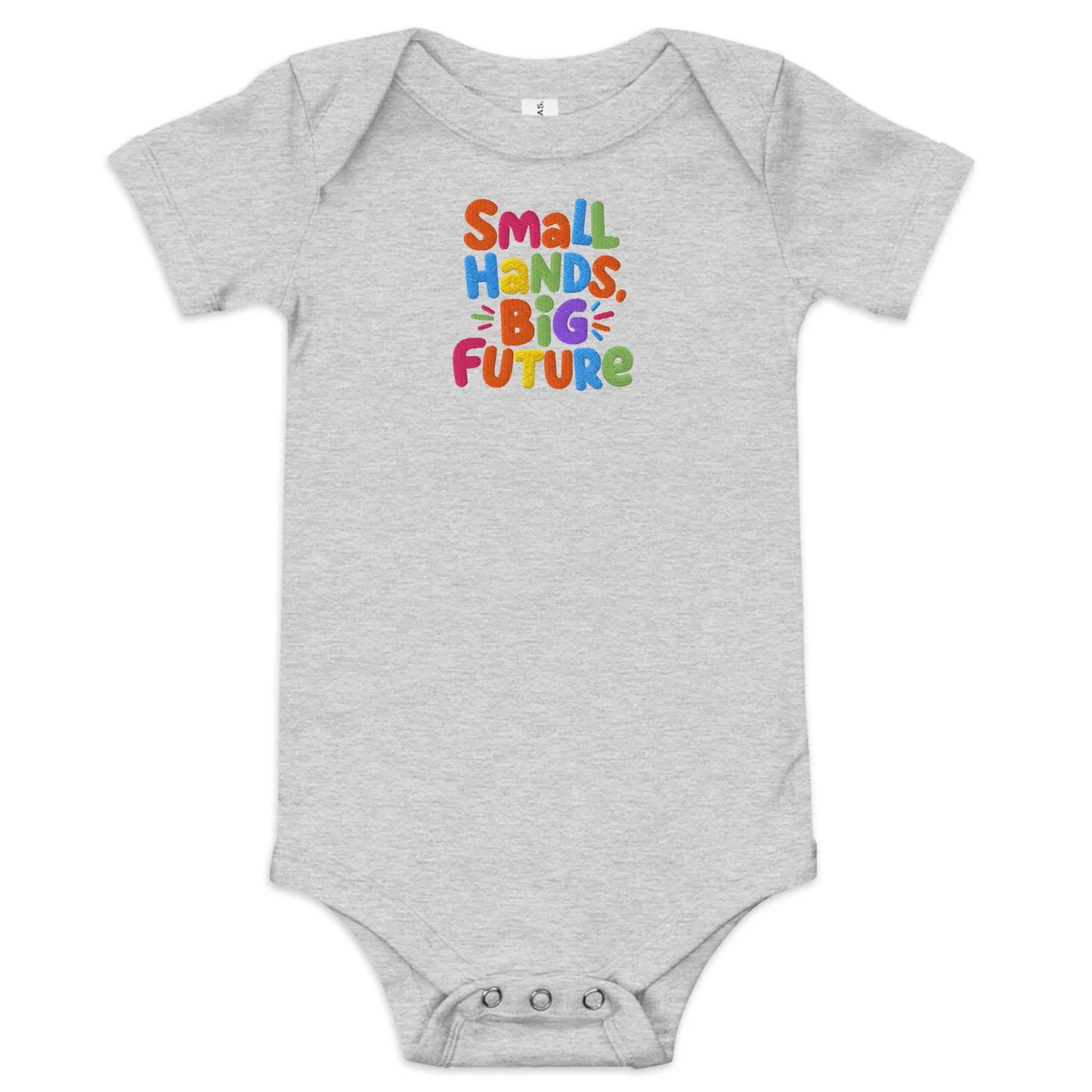 Small Hands Big Future | Baby Short Sleeve One Piece - AwRans Clothing