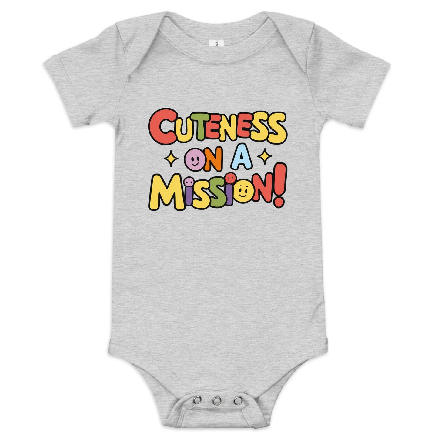 Cuteness On A Mission | Baby Short Sleeve One Piece - AwRans Clothing