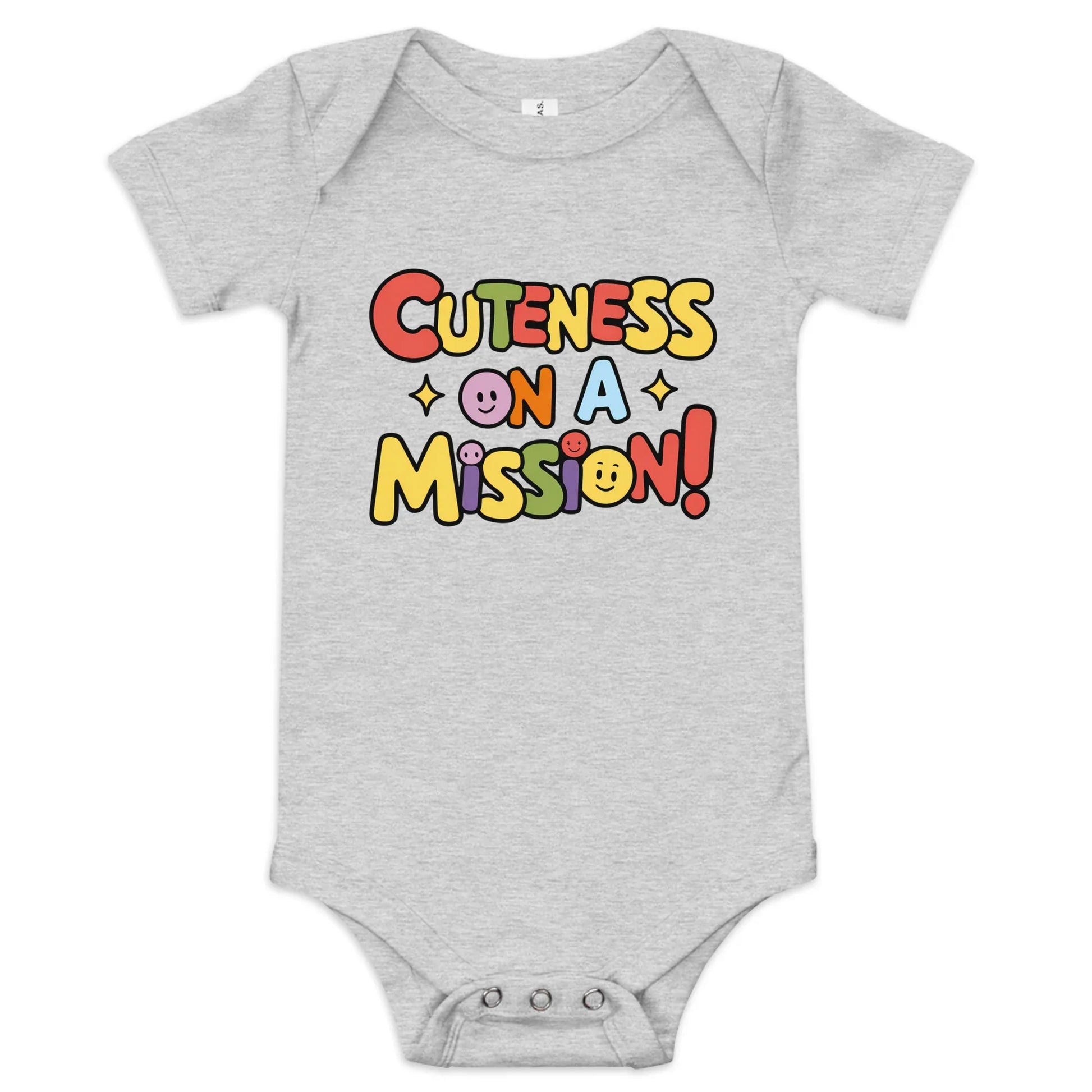 Cuteness On A Mission | Baby Short Sleeve One Piece - AwRans Clothing