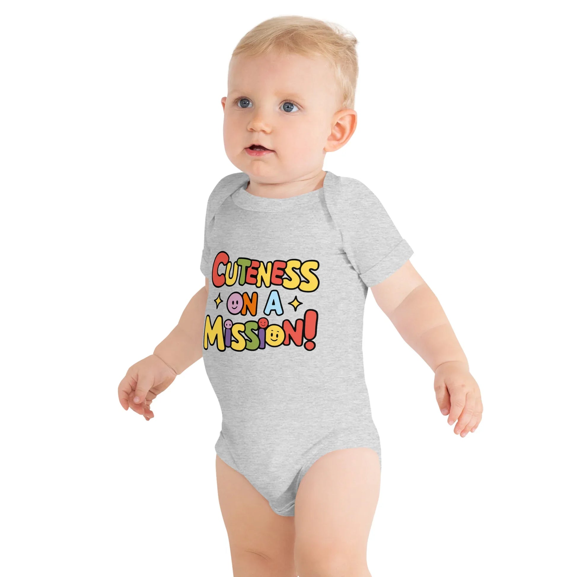 Cuteness On A Mission | Baby Short Sleeve One Piece - AwRans Clothing