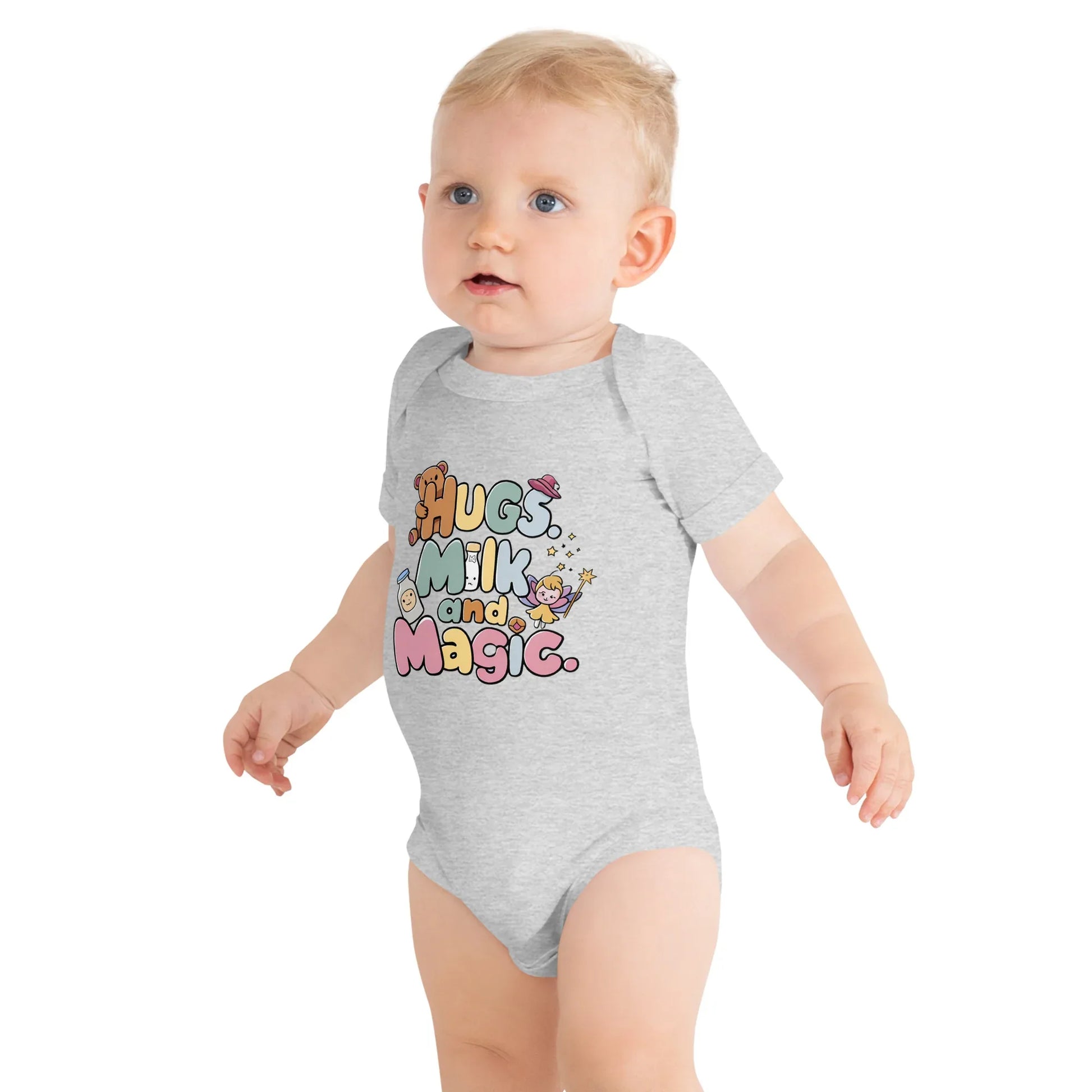 Hugs Milk And Magic | Baby Short Sleeve One Piece - AwRans Clothing