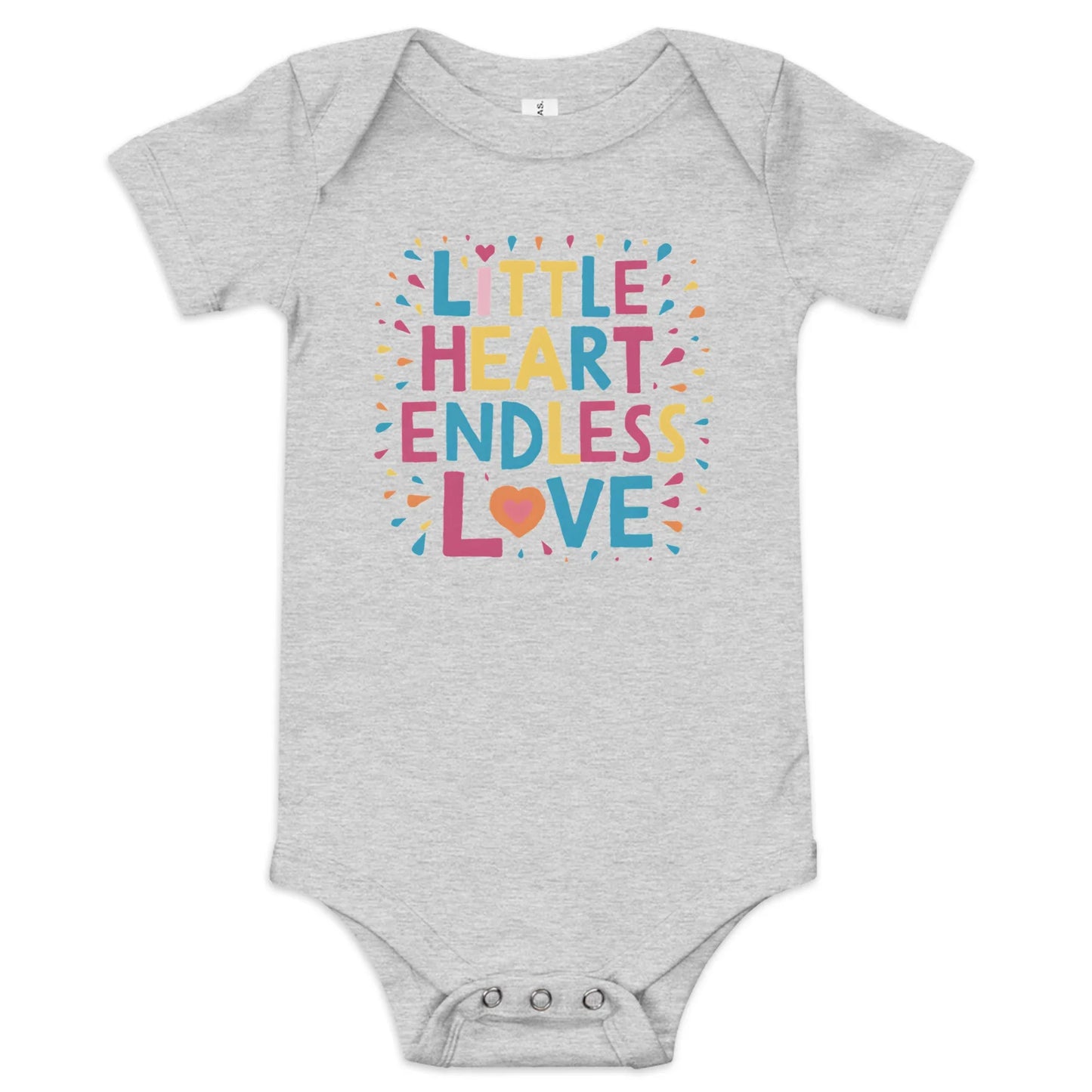 Little Heart Endless Love | Baby Short Sleeve One Piece - AwRans Clothing