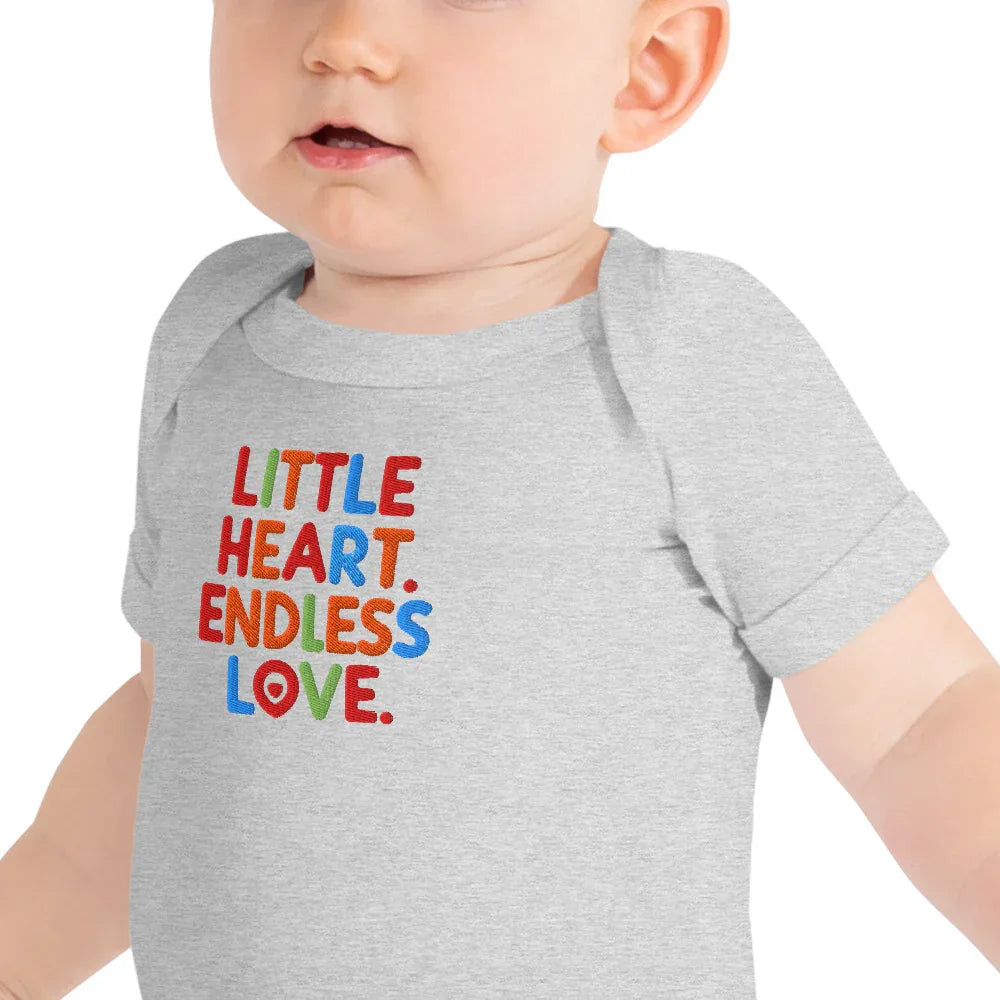 Little Heart Endless Love | Baby Short Sleeve One Piece - AwRans Clothing