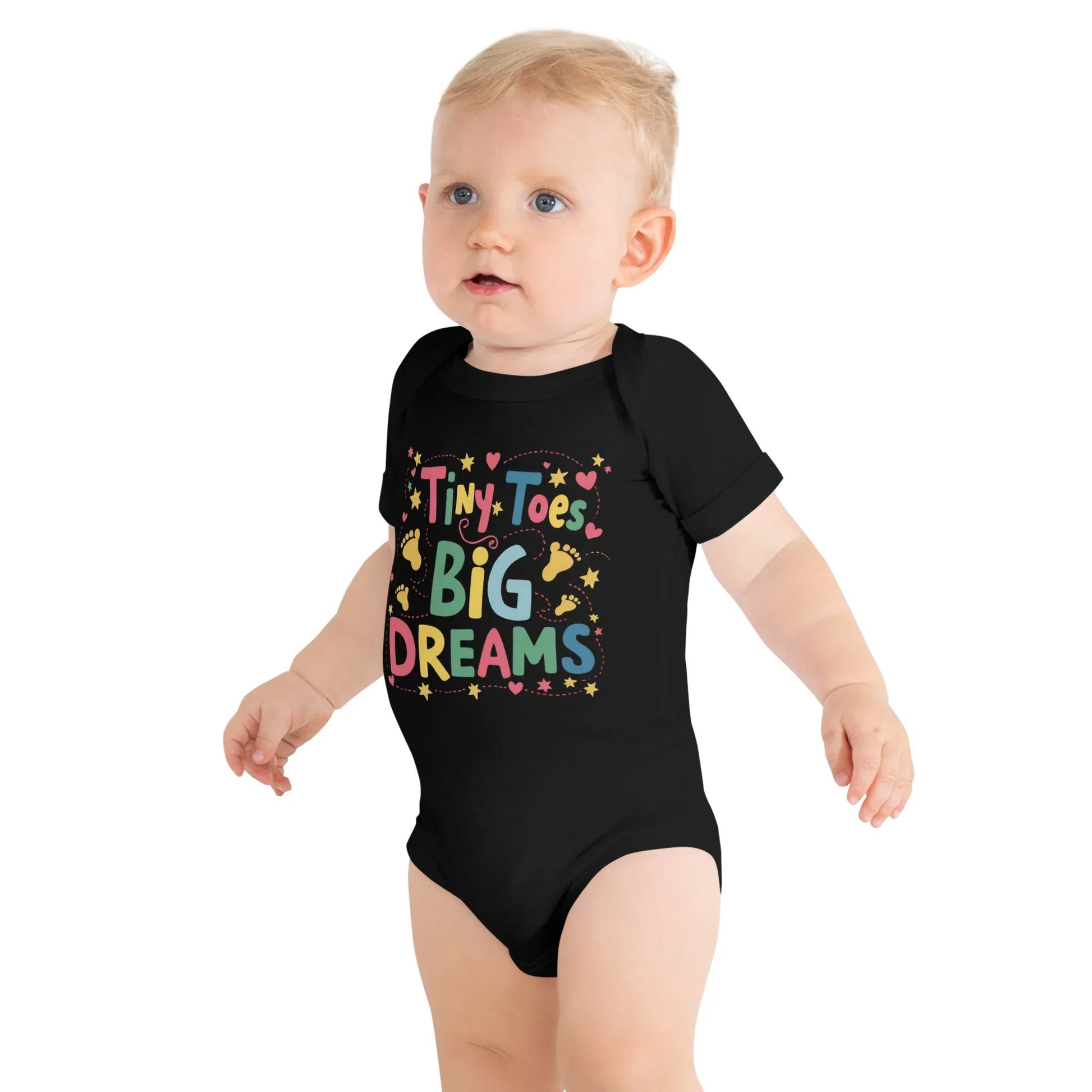 Tiny Toys Big Dreams | Baby Short Sleeve One Piece - AwRans Clothing