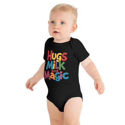 Hugs Milk And Magic | Baby Short Sleeve One Piece - AwRans Clothing
