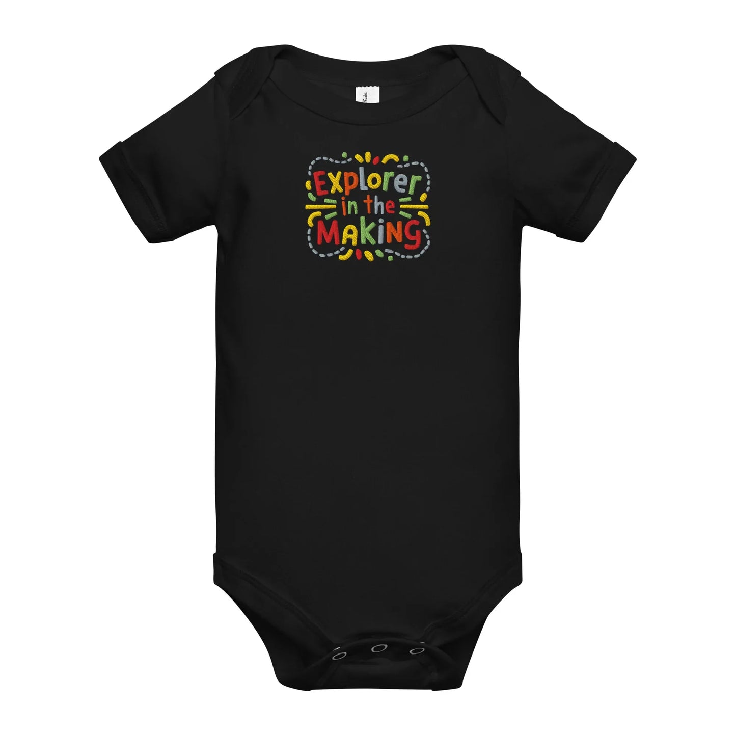 Explorer In The Making | Embroidered Baby Short Sleeve One Piece - AwRans Clothing