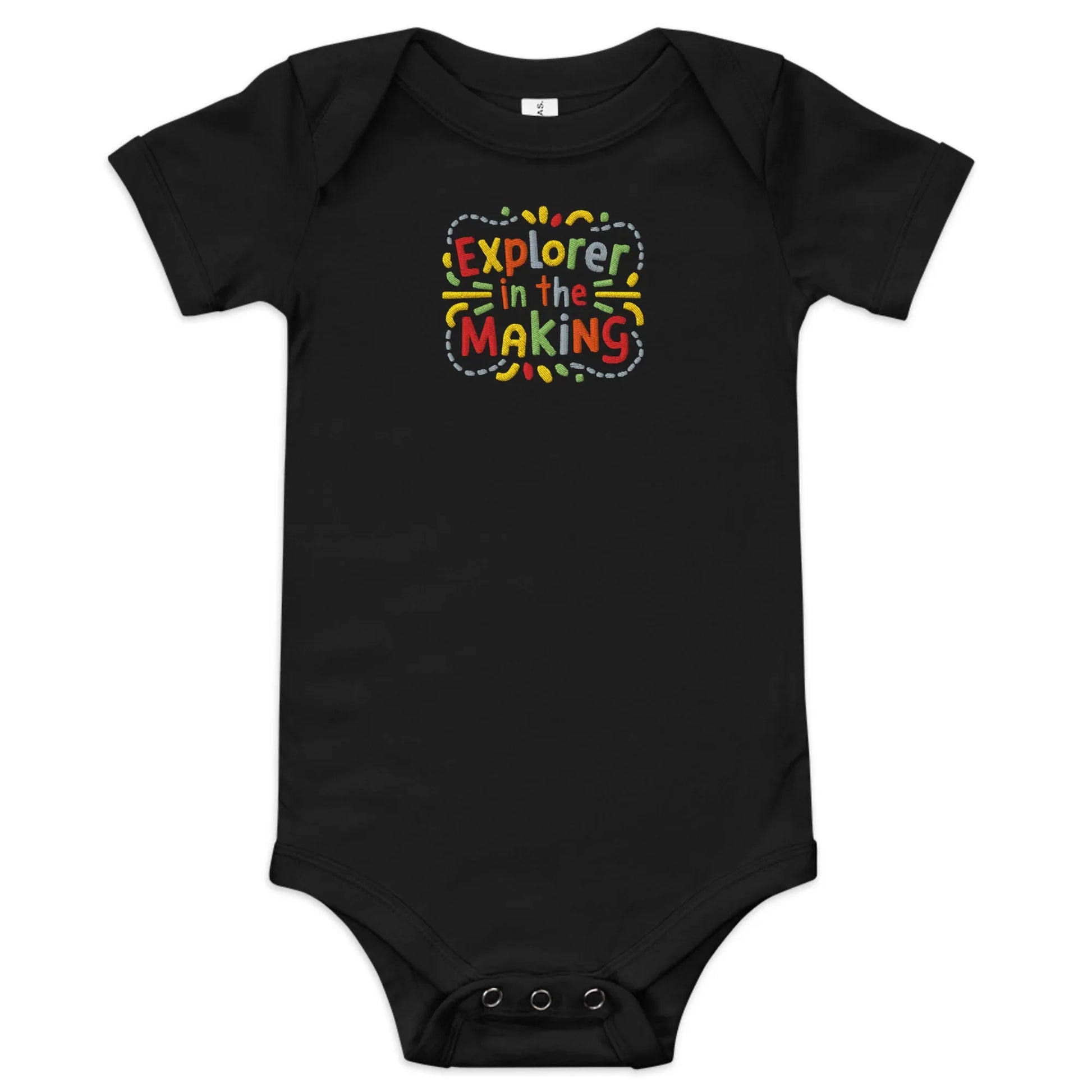Explorer In The Making | Embroidered Baby Short Sleeve One Piece - AwRans Clothing