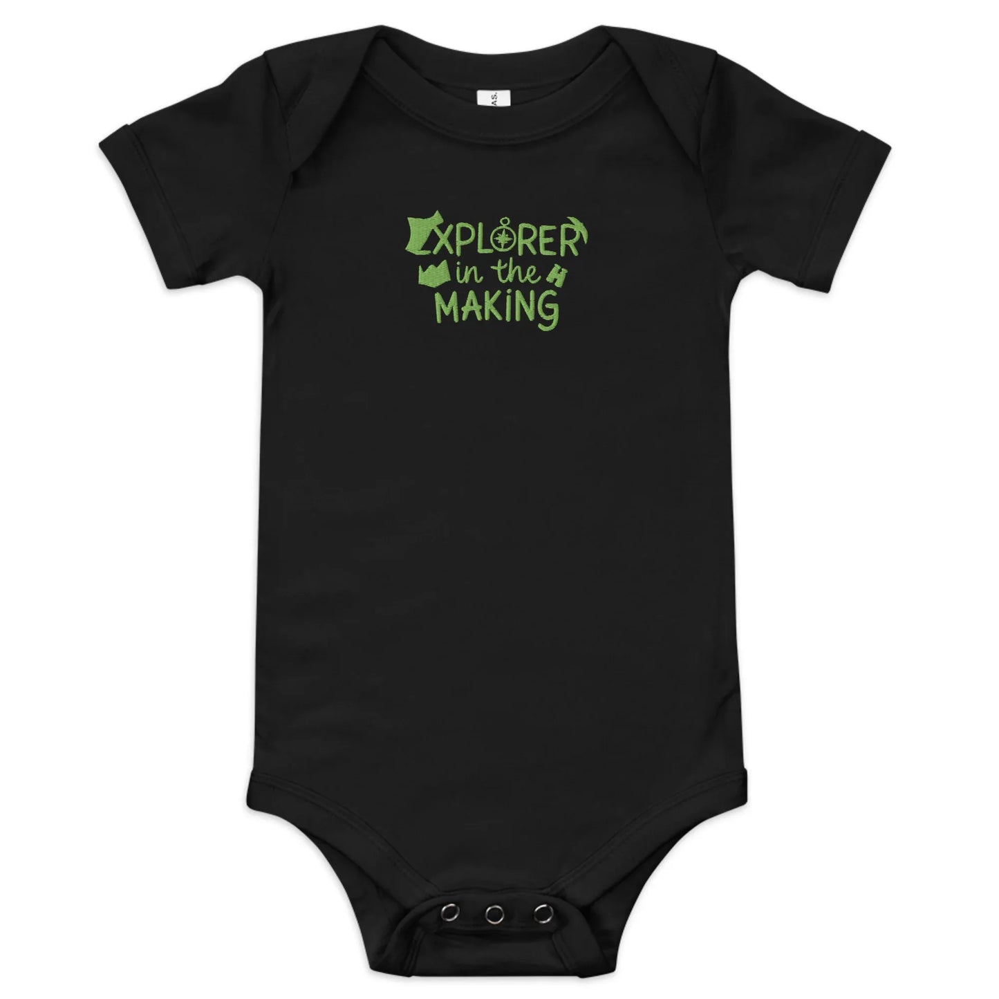 Explorer In The Making | Embroidered Baby Short Sleeve One Piece - AwRans Clothing