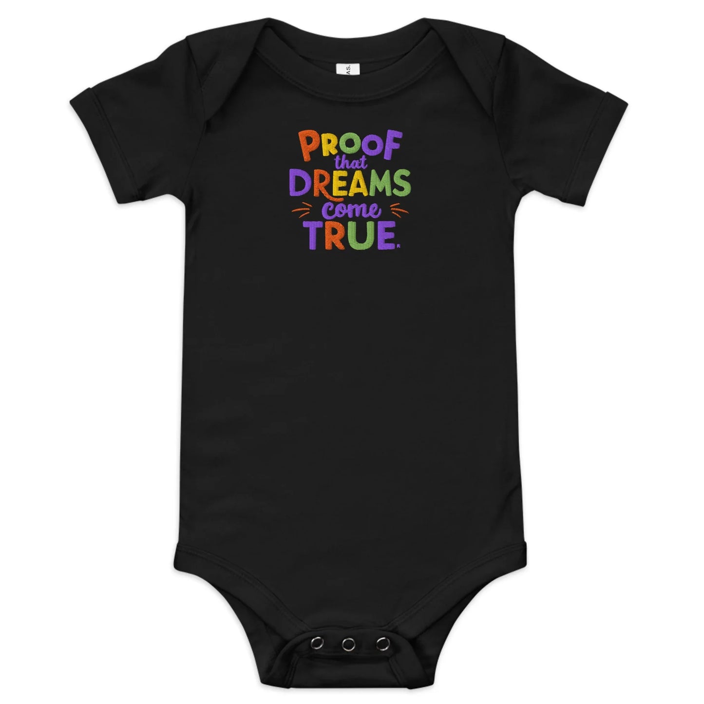 Proof That Dreams Come True | Embroidered Baby Short Sleeve One Piece - AwRans Clothing