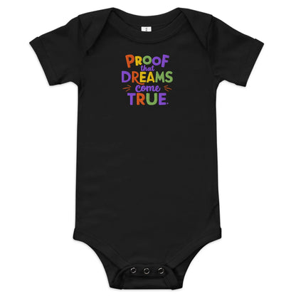 Proof That Dreams Come True | Embroidered Baby Short Sleeve One Piece - AwRans Clothing