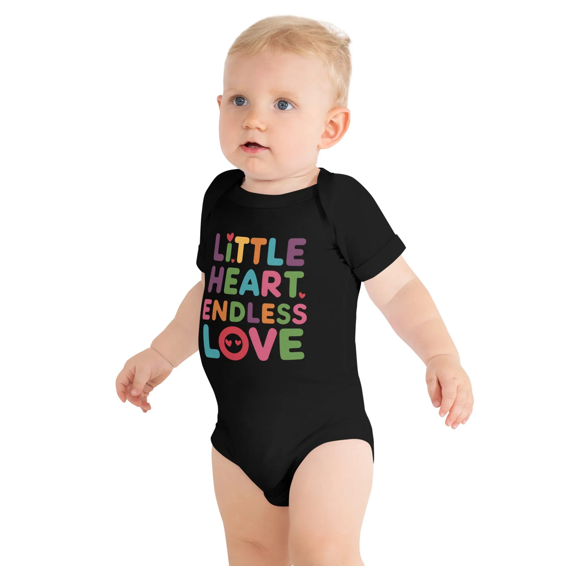Little Heart Endless Love | Baby Short Sleeve One Piece - AwRans Clothing