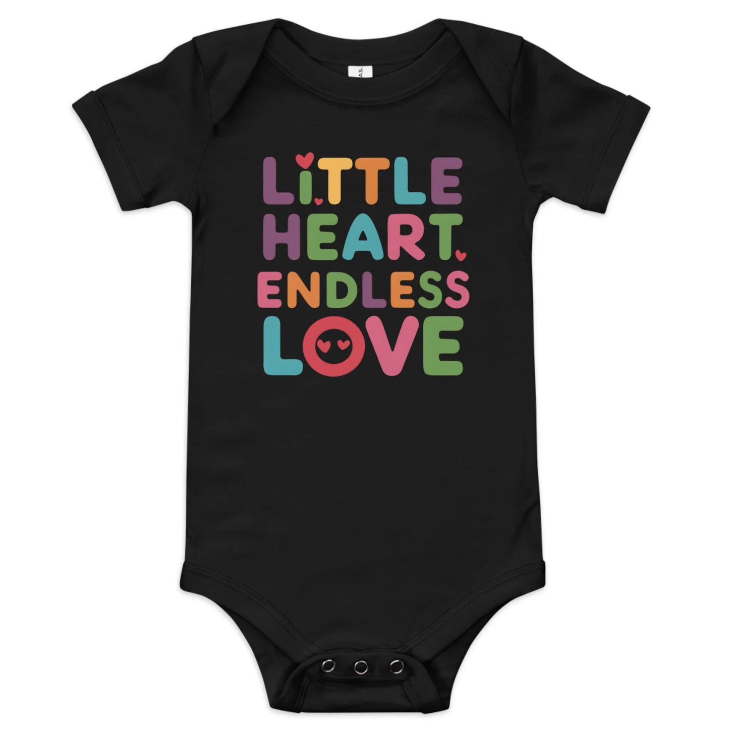 Little Heart Endless Love | Baby Short Sleeve One Piece - AwRans Clothing