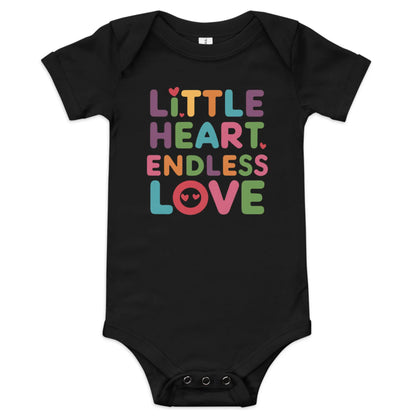 Little Heart Endless Love | Baby Short Sleeve One Piece - AwRans Clothing
