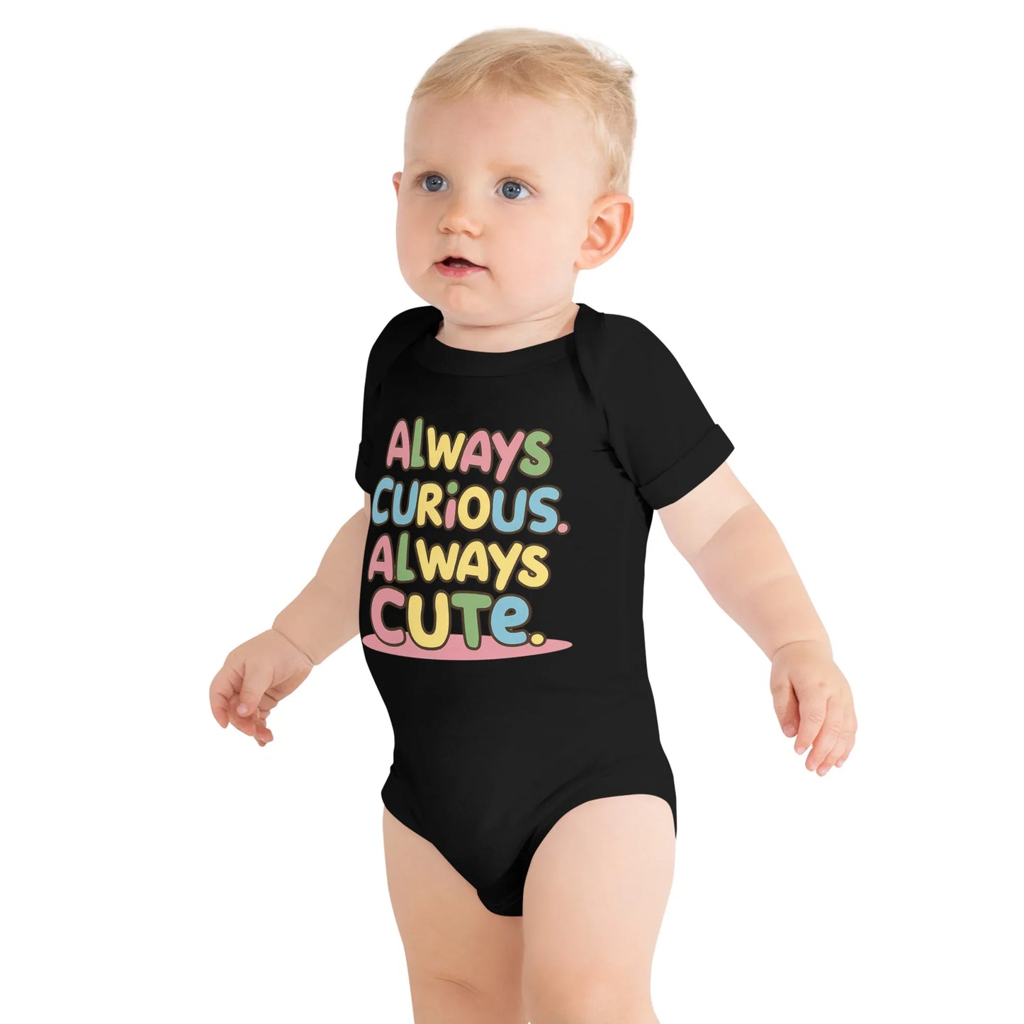 Always Curious Always Cute | Baby Short Sleeve One Piece - AwRans Clothing