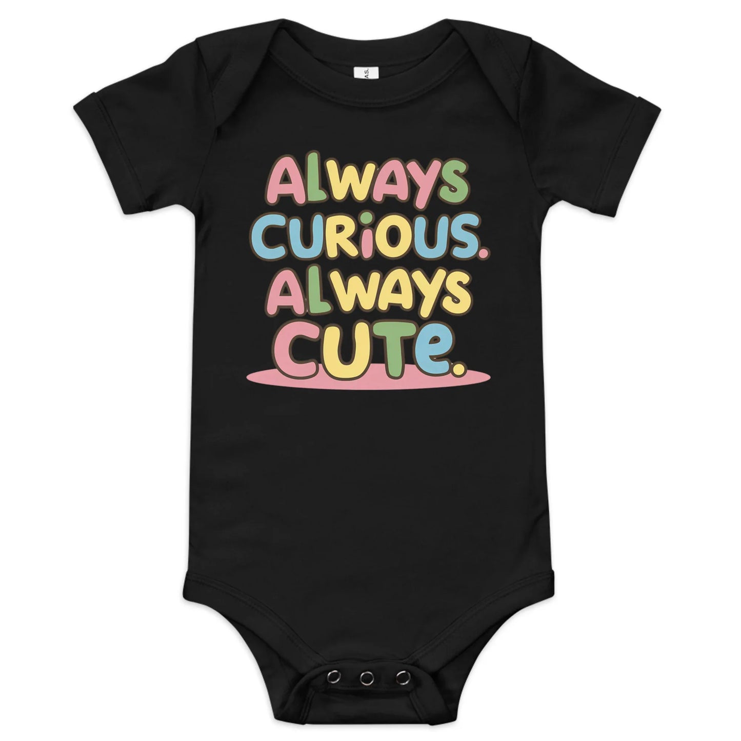 Always Curious Always Cute | Baby Short Sleeve One Piece - AwRans Clothing