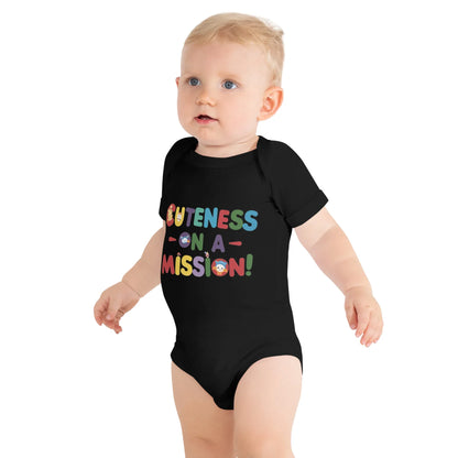 Cuteness On A Mission | Baby Short Sleeve One Piece - AwRans Clothing