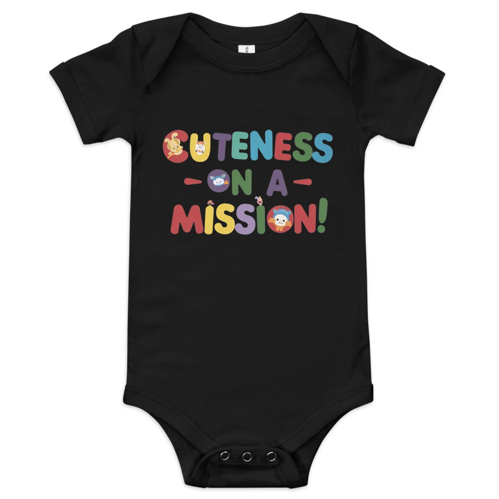 Cuteness On A Mission | Baby Short Sleeve One Piece - AwRans Clothing