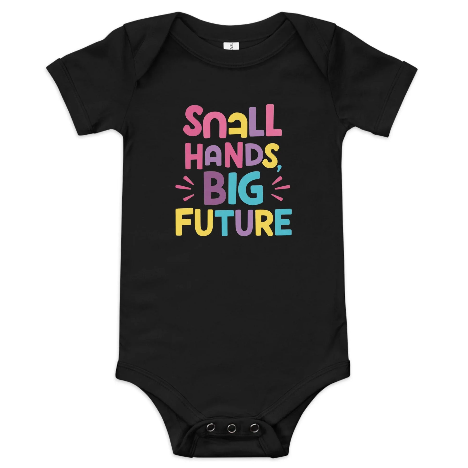 Small Hands Big Future | Baby Short Sleeve One Piece - AwRans Clothing