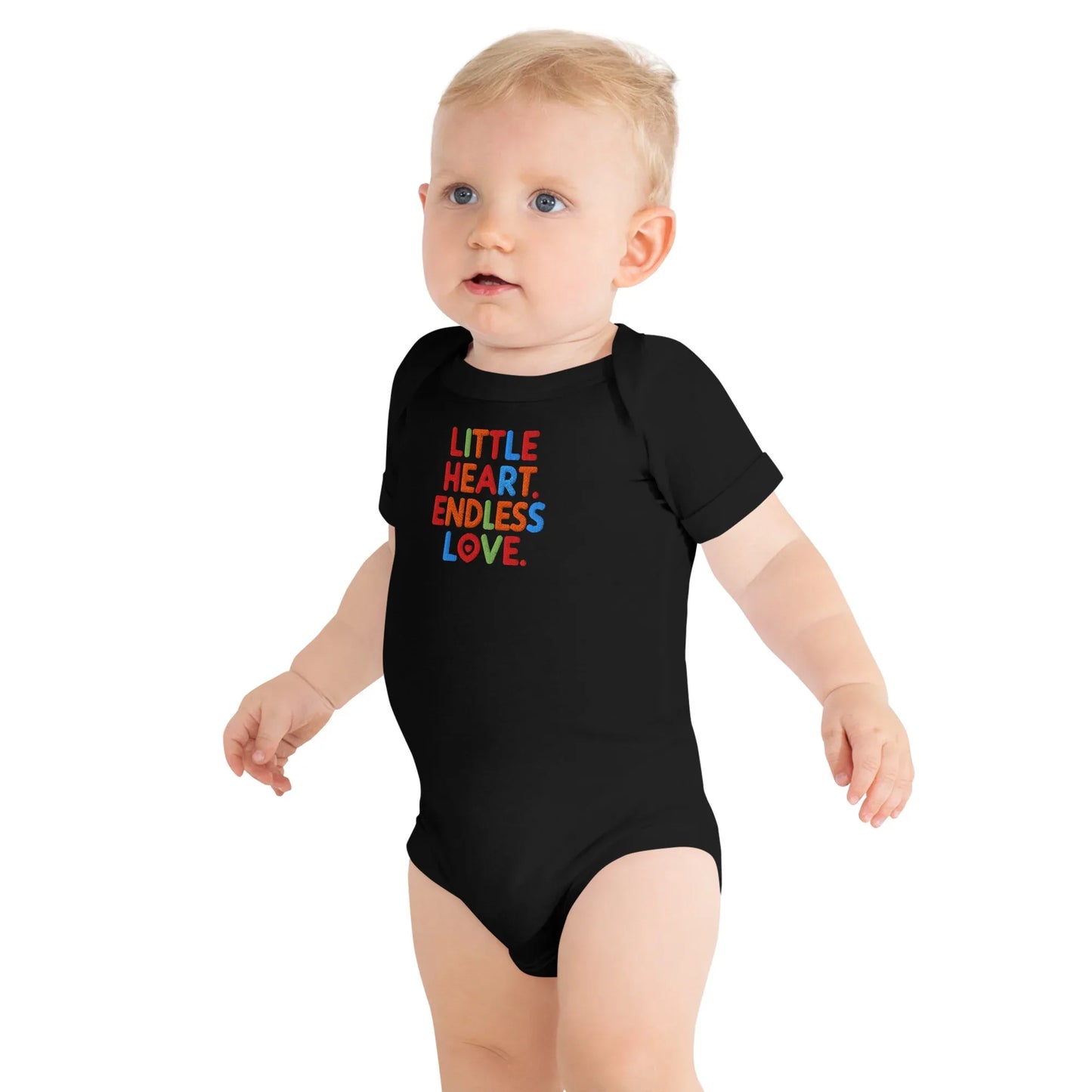 Little Heart Endless Love | Baby Short Sleeve One Piece - AwRans Clothing
