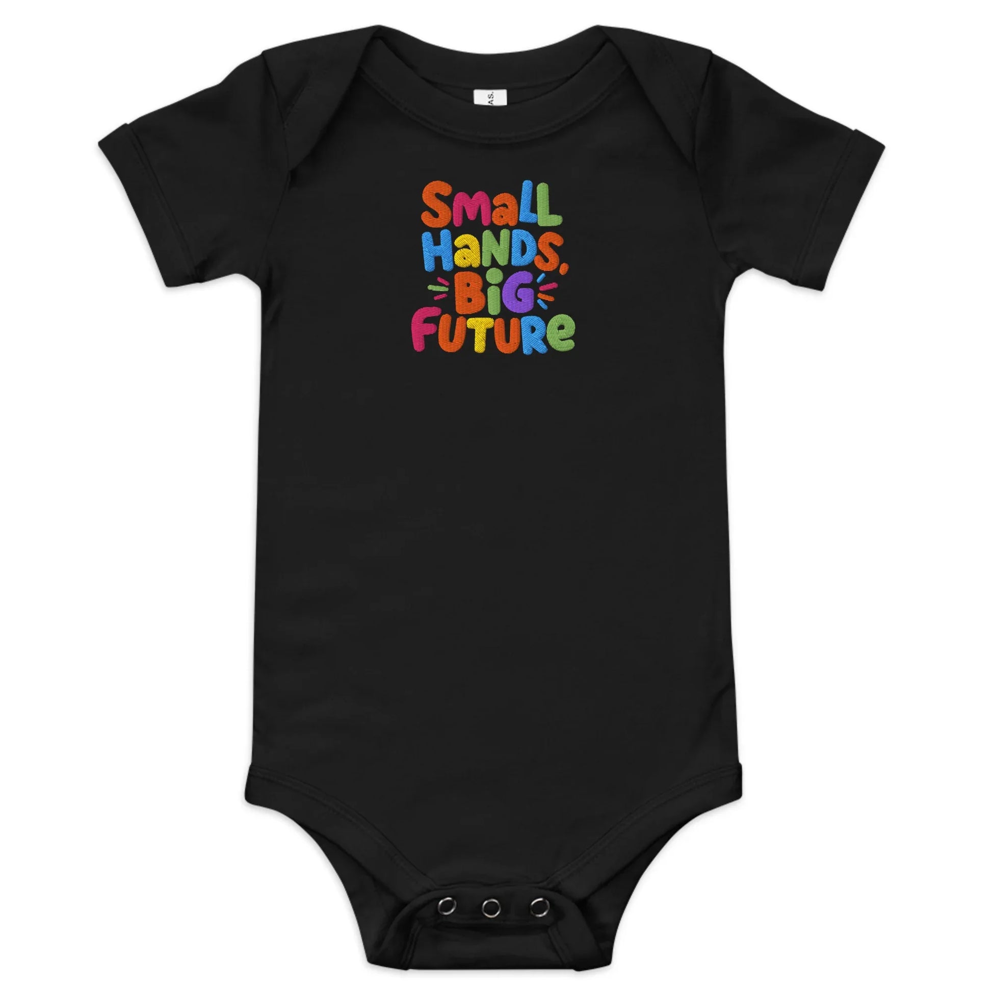 Small Hands Big Future | Baby Short Sleeve One Piece - AwRans Clothing
