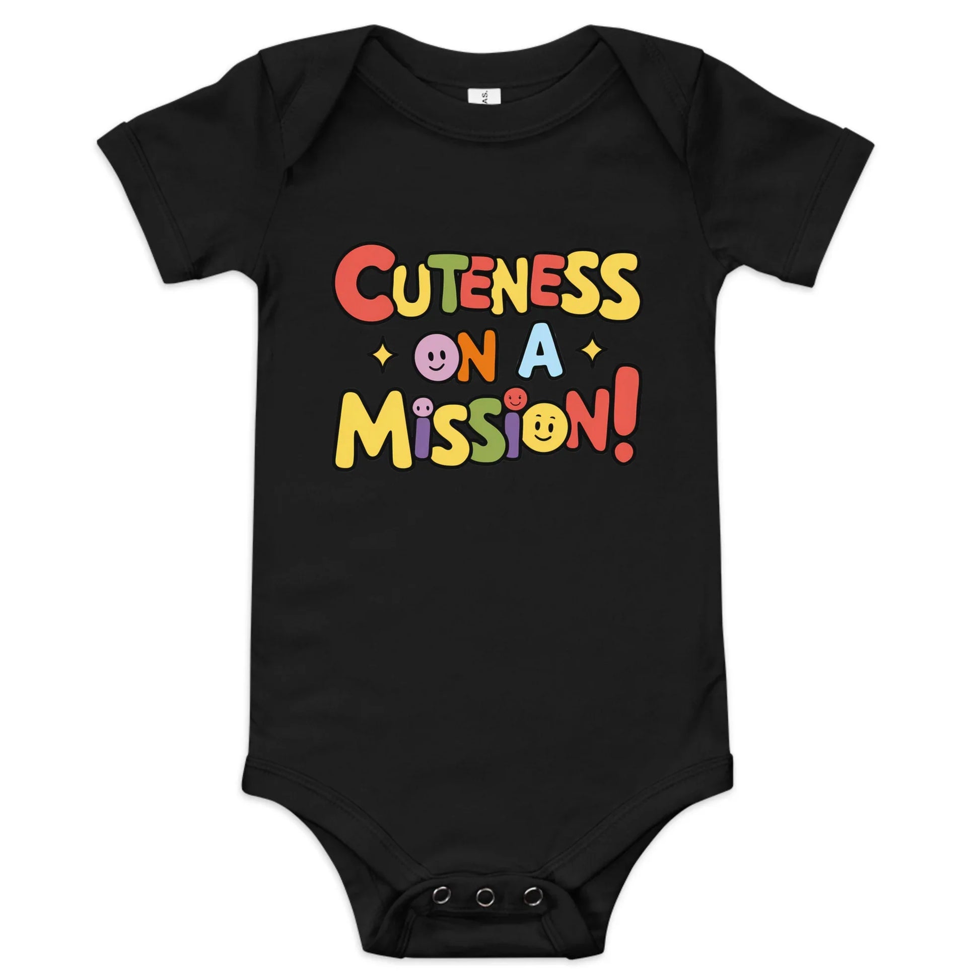 Cuteness On A Mission | Baby Short Sleeve One Piece - AwRans Clothing