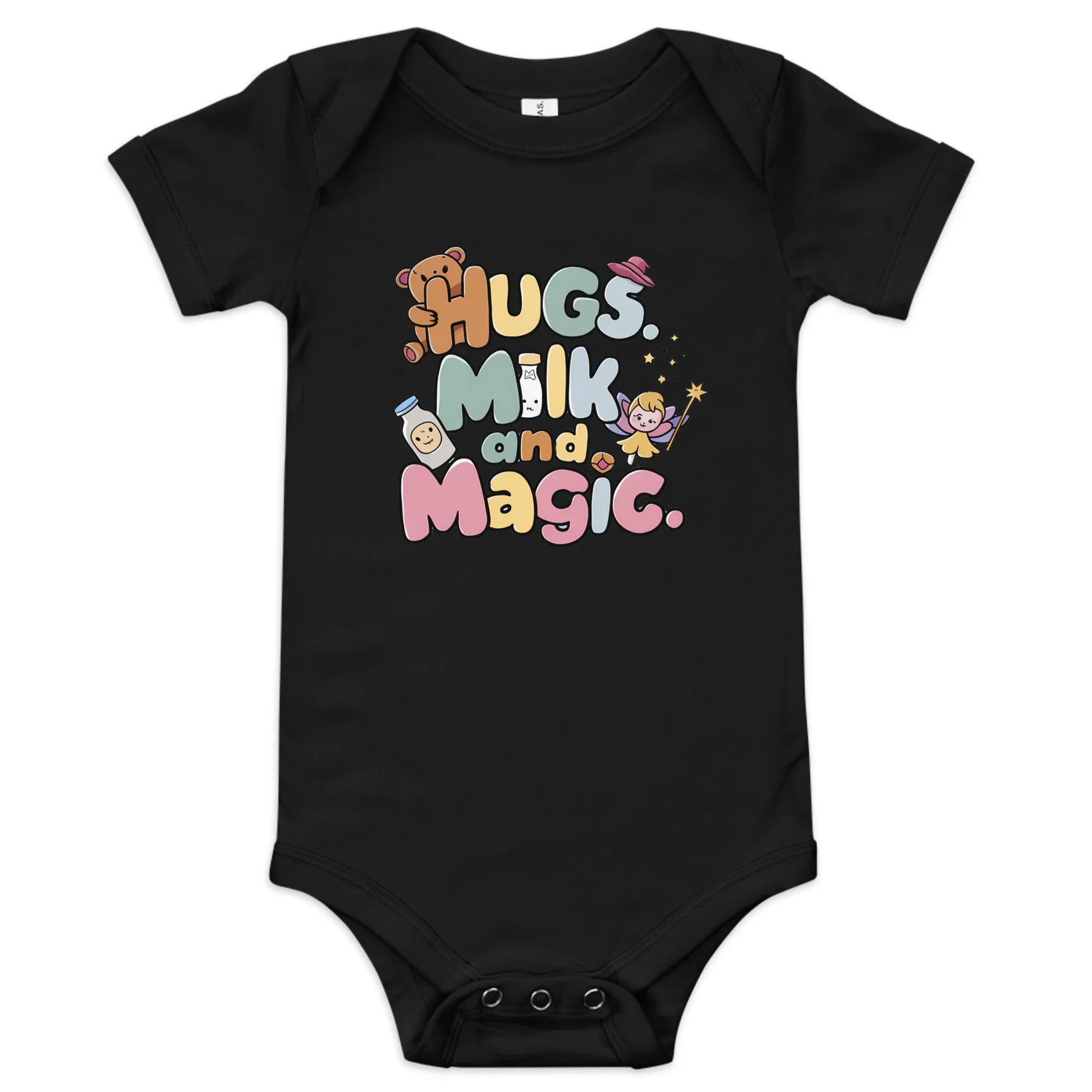 Hugs Milk And Magic | Baby Short Sleeve One Piece - AwRans Clothing