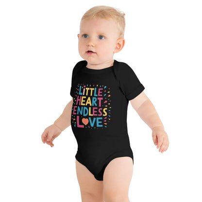 Little Heart Endless Love | Baby Short Sleeve One Piece - AwRans Clothing